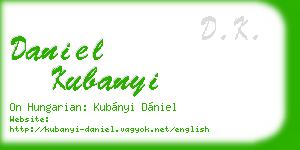 daniel kubanyi business card