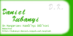 daniel kubanyi business card